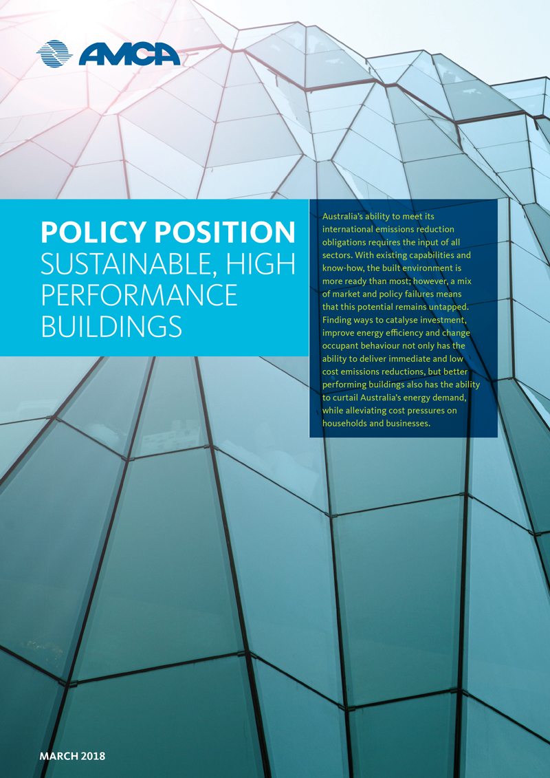 AMCA POLICY - SUSTAINABLE HIGH PERFORMANCE BUILDINGS