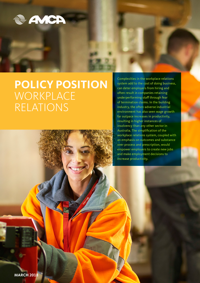 AMCA POLICY - WORKPLACE RELATIONS